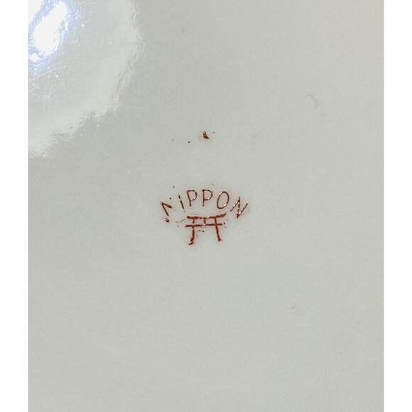 Set of 2 Vintage Antique Hand Painted Geisha Girls Scalloped Nippon Plates 8.5" - Picture 8 of 13